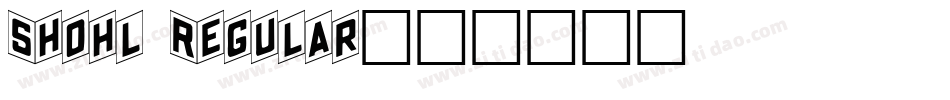 Shohl Regular字体转换